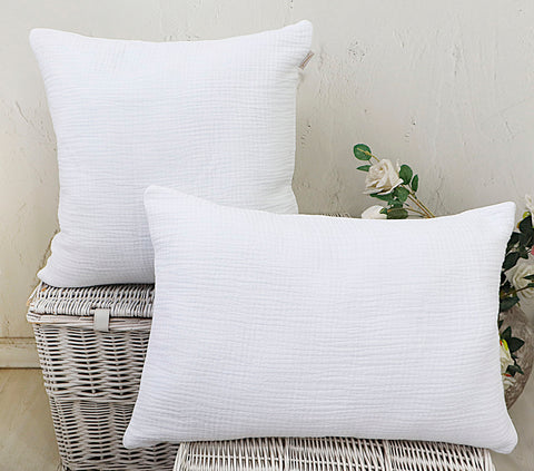 Sierkussen Noah Briljant White - 100% Katoen-Gauze