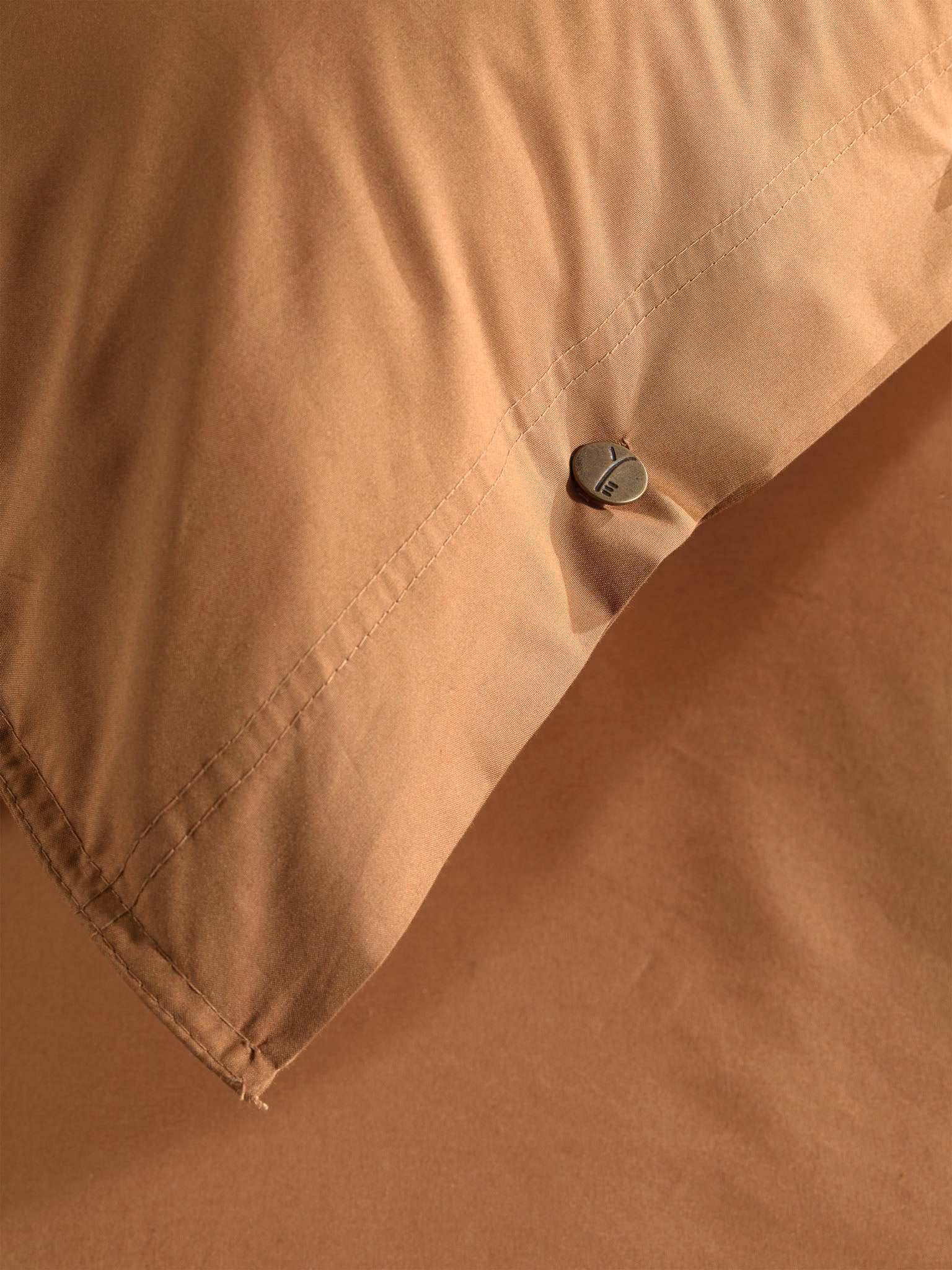 Dekbedovertrek Percale Cognac Brown - 100% Katoen-Perkal