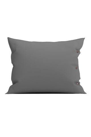 Kussensloop Percale Steel Grey - 100% Katoen-Perkal