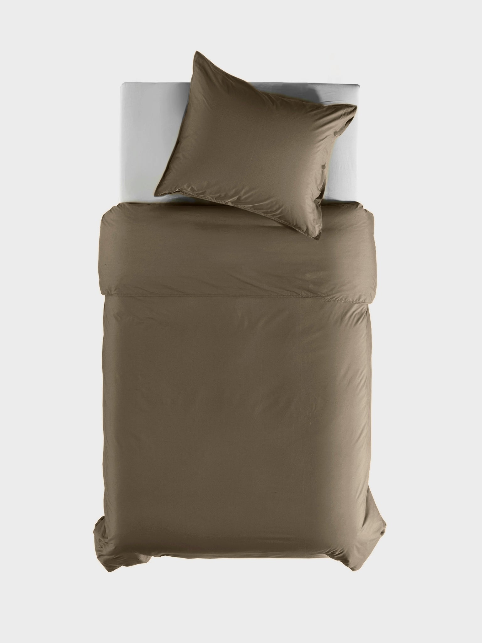 Dekbedovertrek Percale Pine Taupe - 100% Katoen-Perkal