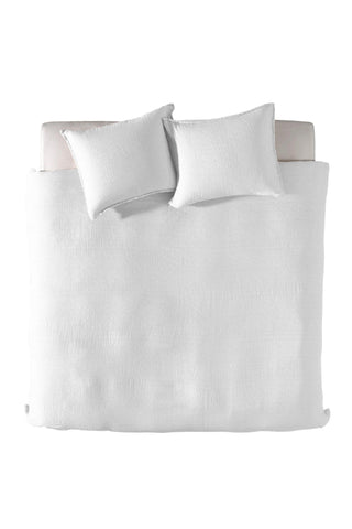 Dekbedovertrek Garza Bright White - 50% Katoen-Gauze 50% Katoen