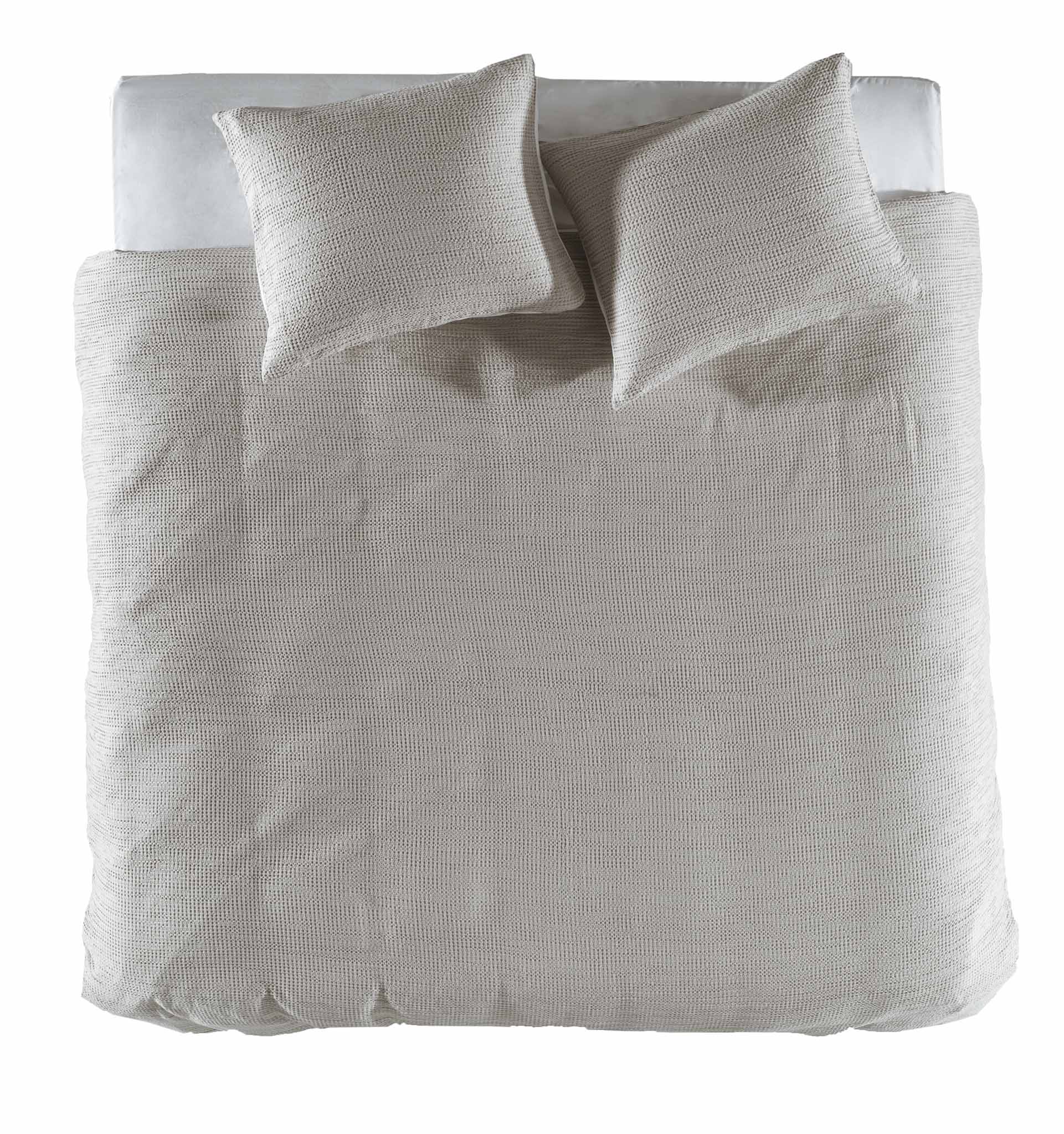 Dekbedovertrek Violette Silent Grey - Voor: 100% Tencel-Wafel / Achter: 100% Katoen-Perkal