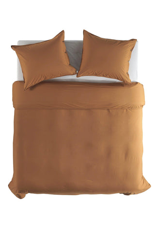 Dekbedovertrek Percale Cognac Brown - 100% Katoen-Perkal