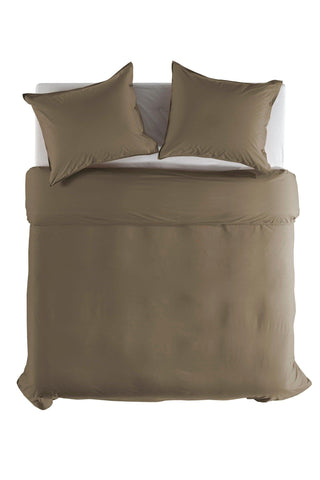 Dekbedovertrek Percale Pine Taupe - 100% Katoen-Perkal